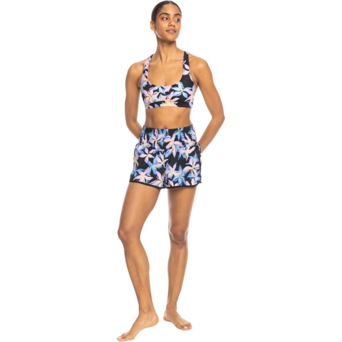 2024 Roxy Womens Move Free Technical Shorts ERJNS03450 - Anthracite Kiss